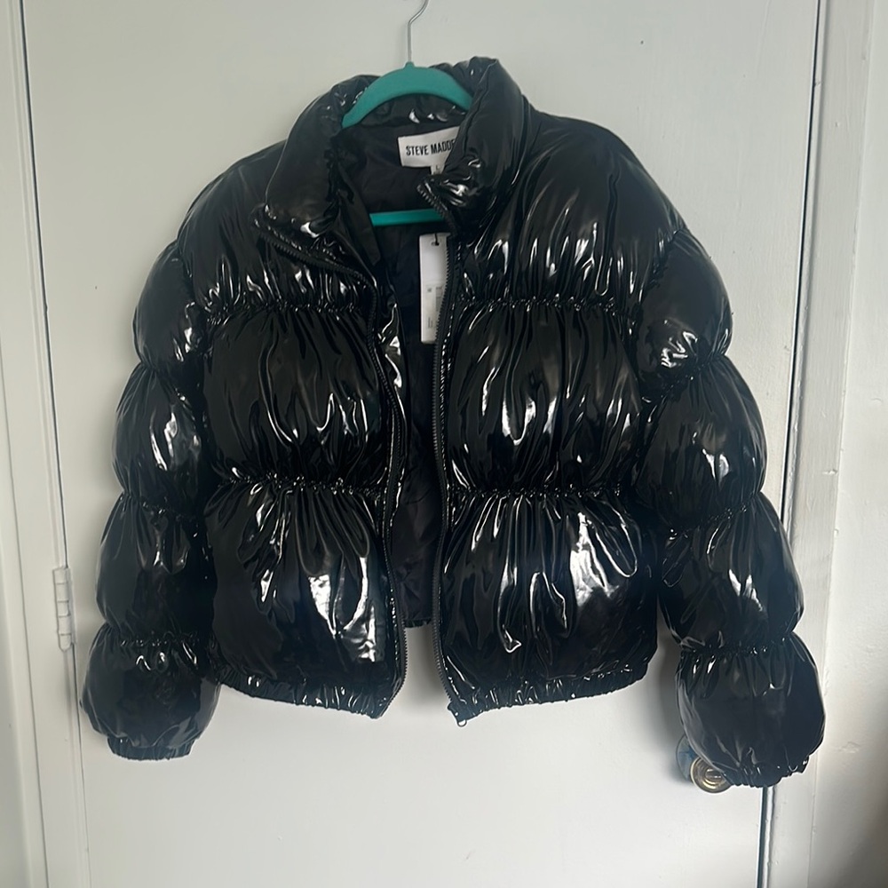 Steve Madden Black Jacket with Teal Accents